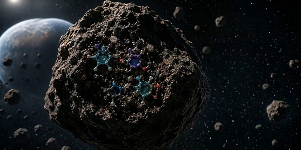 Cientistas encontram em asteroide as 5 letras essenciais do DNA e RNA e descoberta pode mudar a origem da vida