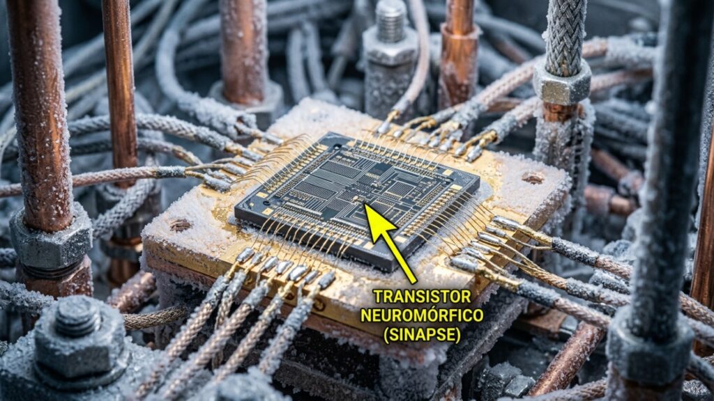 Quase no zero absoluto, um transistor começa a agir como um neurônio