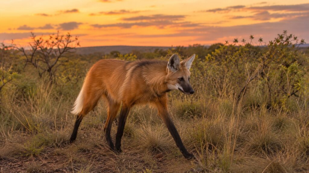 O lobo-guará brasileiro que come fruta do Cerrado e ajuda a espalhar sementes sem perceber