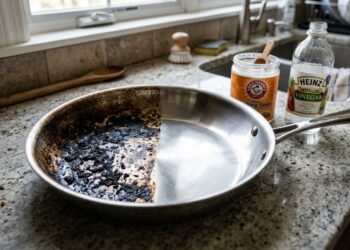 Evite esfregar com força: os truques mais fáceis para limpar uma panela com óleo queimad