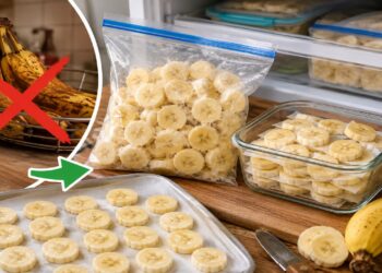 Pare de guardar a banana madura dentro da fruteira abafada na cozinha: essa é a maneira correta de separar os cachos e congelar em rodelas para preservar a doçura da fruta