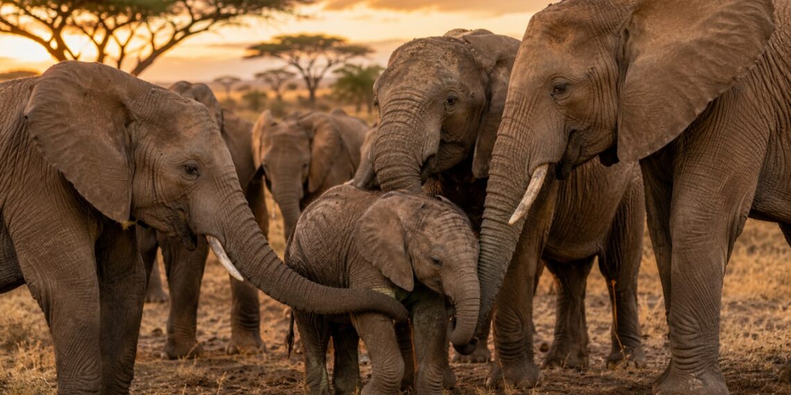 Filhote de elefante perdida reencontra sua família; veja o momento que emocionou pesquisadores