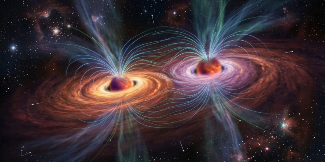 Campos magnéticos podem resolver um antigo mistério sobre como estrelas binárias se formam no universo
