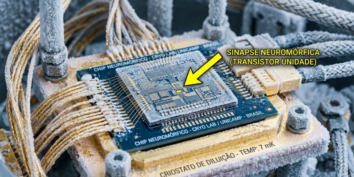 Quase no zero absoluto, um transistor começa a agir como um neurônio