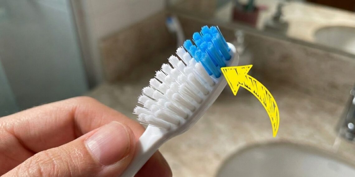 Pouca gente sabe, mas a cerda azul da escova de dentes tem uma função muito mais útil do que parece