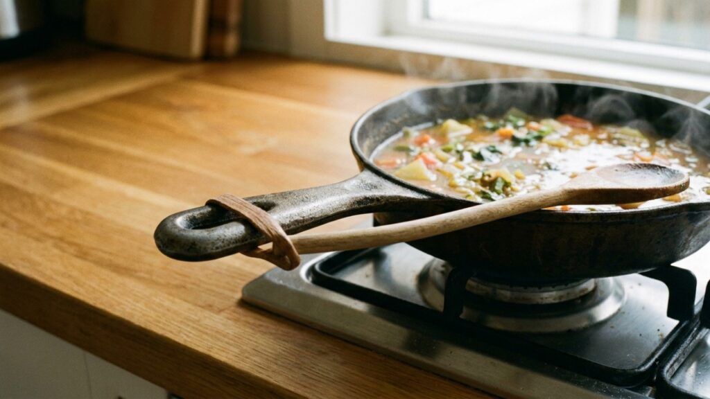 A função escondida no cabo da frigideira pode facilitar sua vida na hora de cozinhar