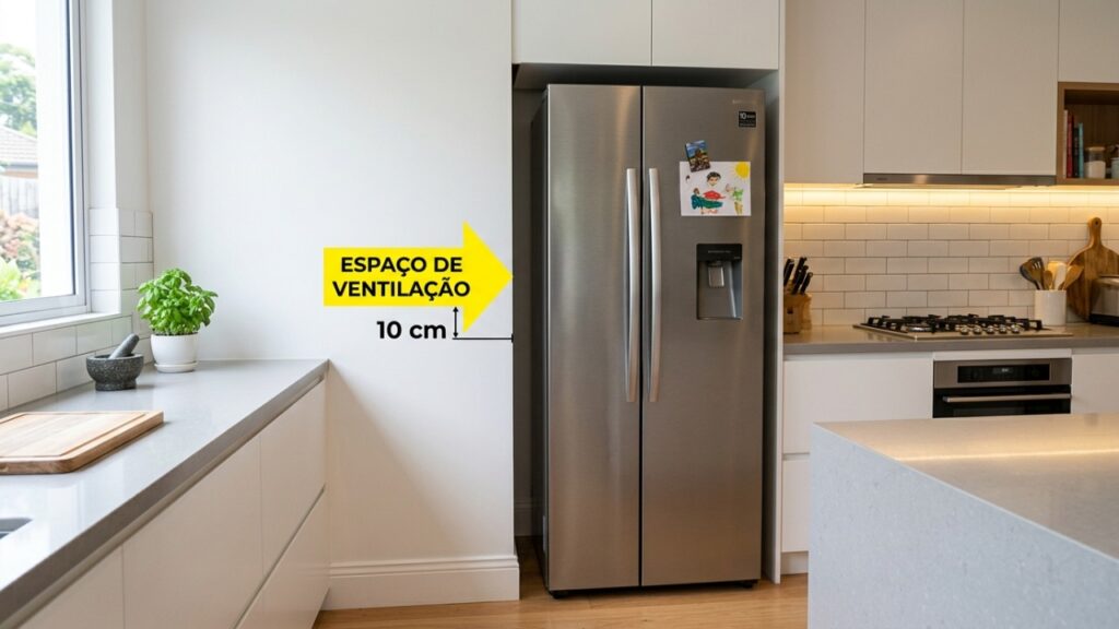 O que deve ser conectado primeiro, a geladeira ou a tomada, para evitar danos mecânicos e elétricos na casa?