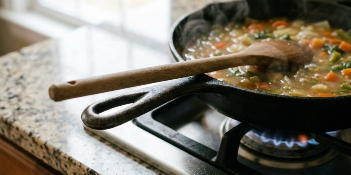 A função escondida no cabo da frigideira pode facilitar sua vida na hora de cozinhar
