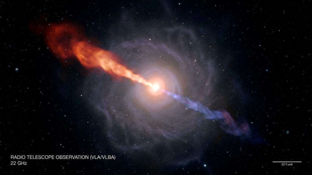 Astrônomos detectam par próximo de buracos negros supermassivos pela primeira vez