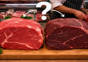 Qual você deve comprar: o pedaço mais claro ou o mais escuro de um delicioso corte de carne bovina? Como escolher carne fresca com base nas diferenças de cor…