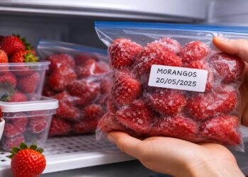 Pare de guardar morangos lavados e molhados dentro do pote fechado: essa é a maneira correta de secar e congelar para preservar a fruta soltinha