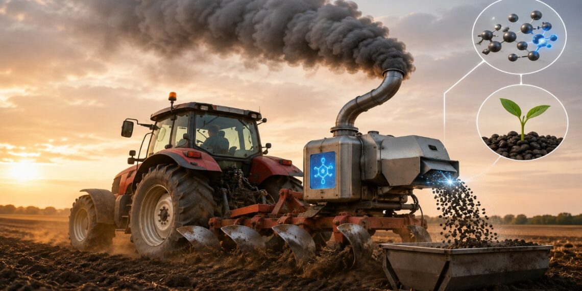 Cientistas russos criam tecnologia que transforma fumaça de trator em fertilizante durante o arado