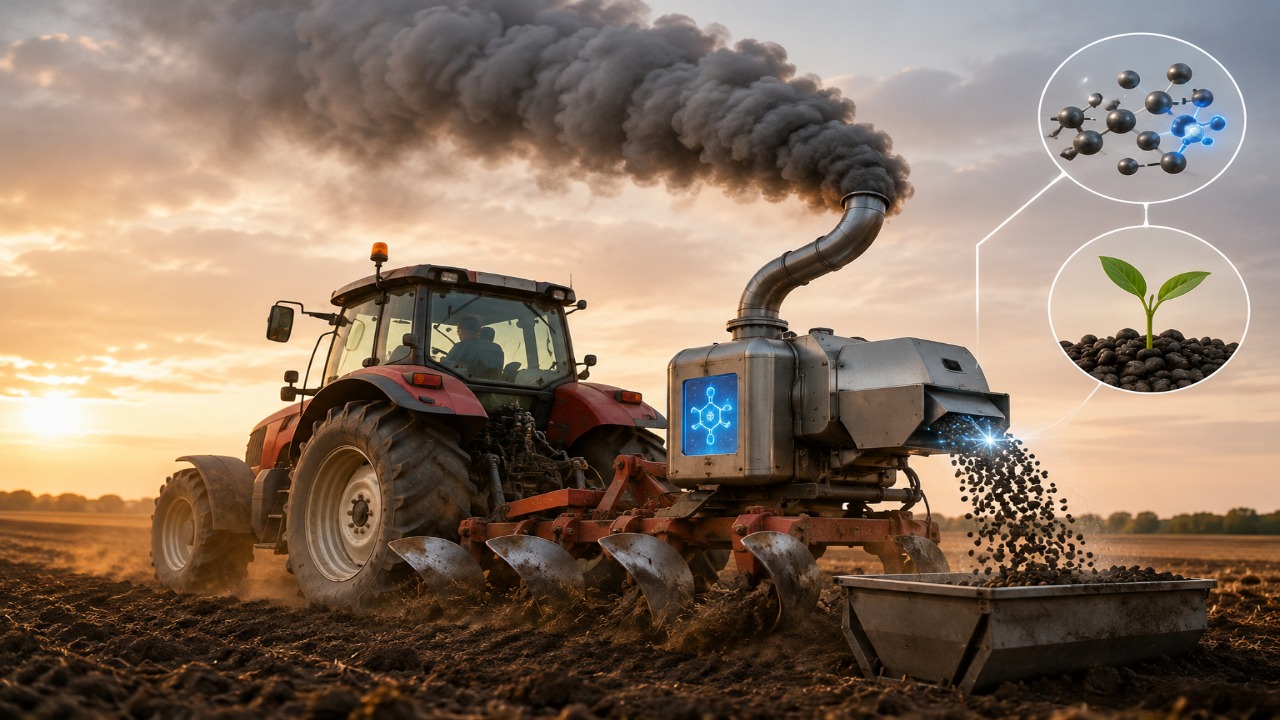 Cientistas russos criam tecnologia que transforma fumaça de trator em fertilizante durante o arado