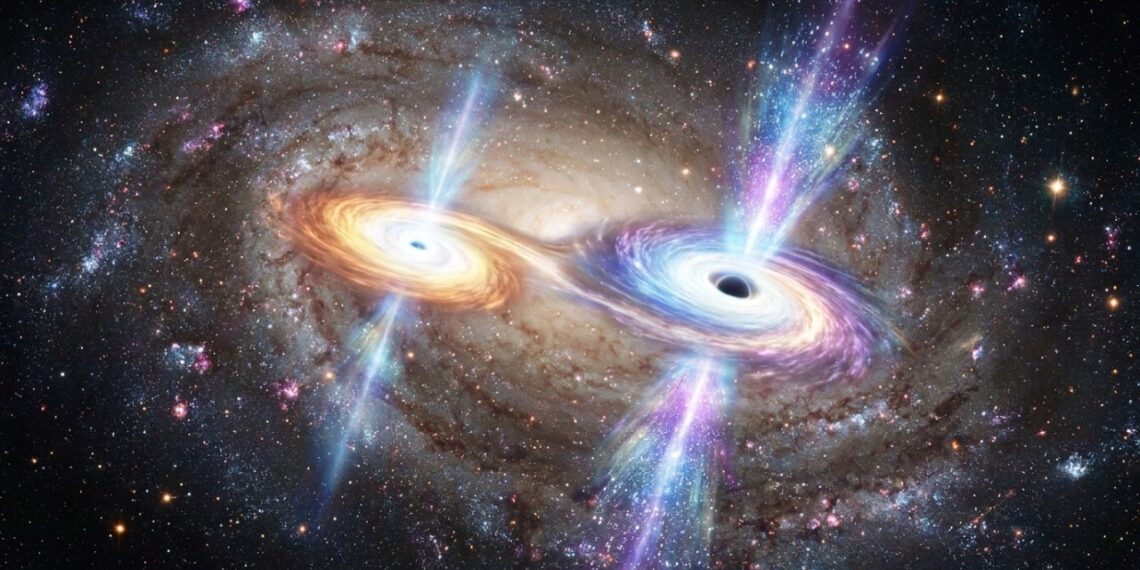 Astrônomos detectam par próximo de buracos negros supermassivos pela primeira vez