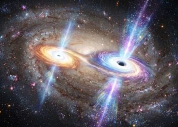 Astrônomos detectam par próximo de buracos negros supermassivos pela primeira vez