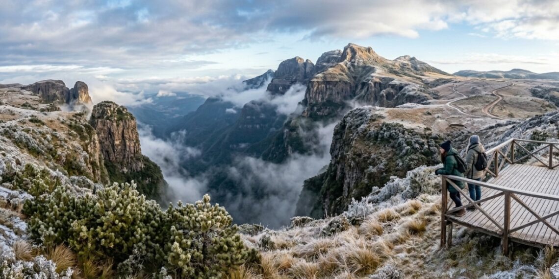 Picos que tocam o céu, cânions gigantescos e temperaturas negativas: o destino mais elevado e frio de todo o Rio Grande do Sul