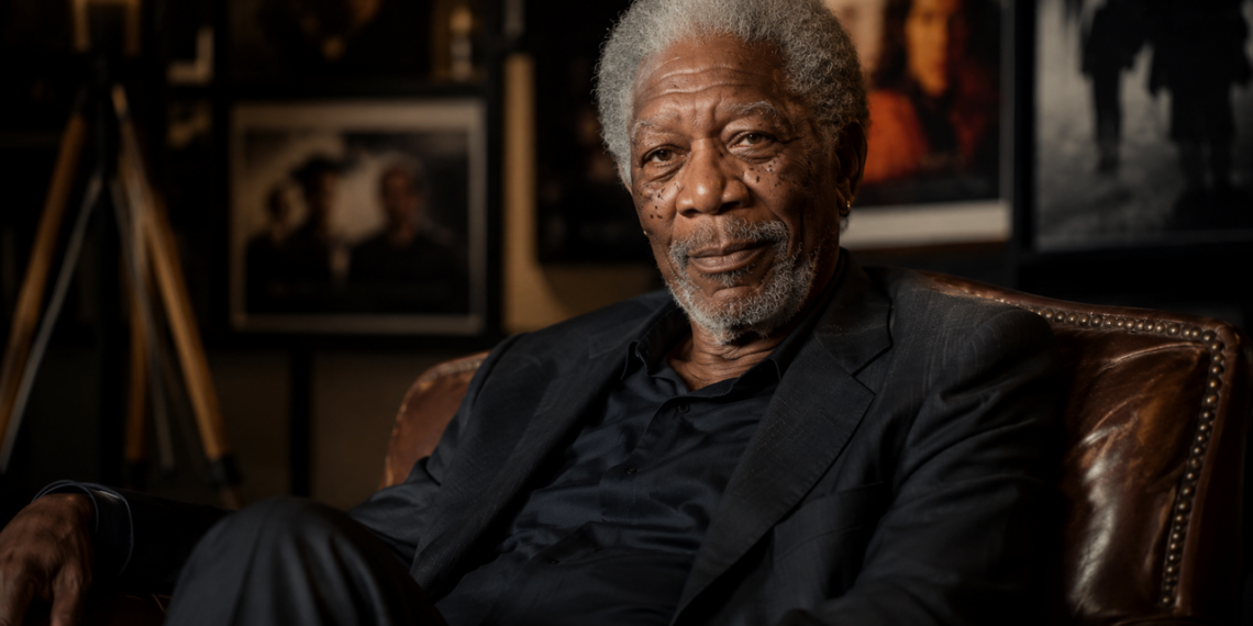 O projeto mais importante da vida de Morgan Freeman segue vivo (Imagem gerada por inteligência artificial)