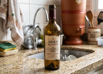 Garrafa de vinho vira tábua elegante com truque simples