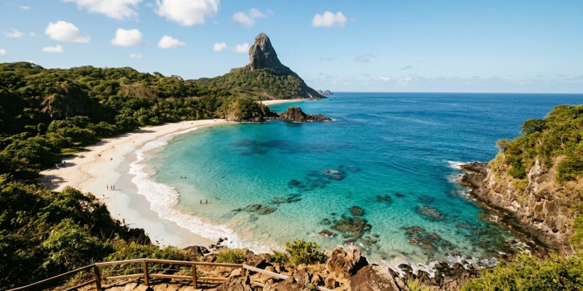 A praia eleita a mais bonita do mundo fica no arquipélago pernambucano que limita o número de turistas