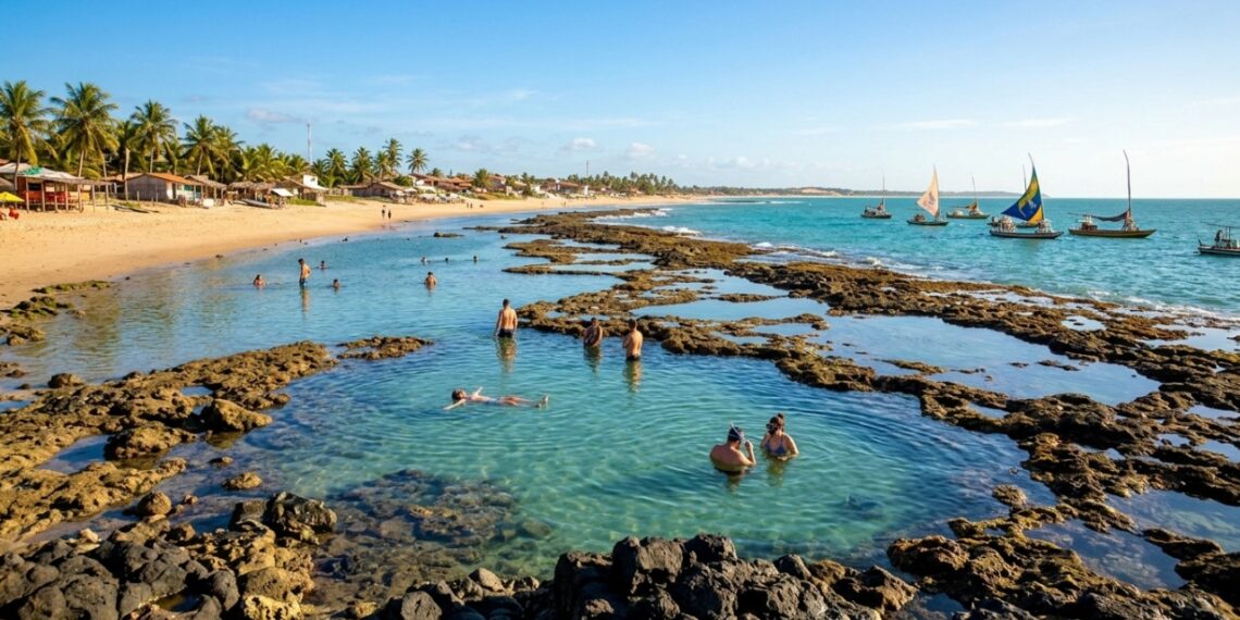 A vila de pescadores cearense eleita o destino mais acolhedor do Nordeste tem piscinas naturais e vento o ano todo