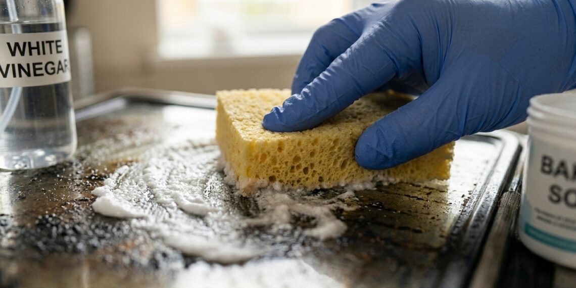 O melhor truque para limpar o vidro do forno sem esforço