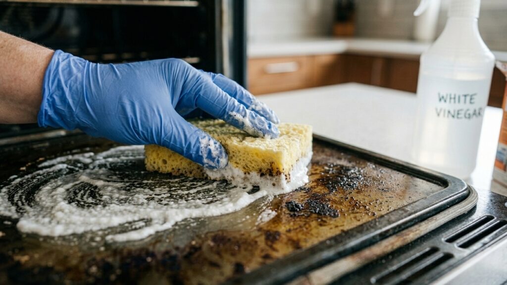 O melhor truque para limpar o vidro do forno sem esforço
