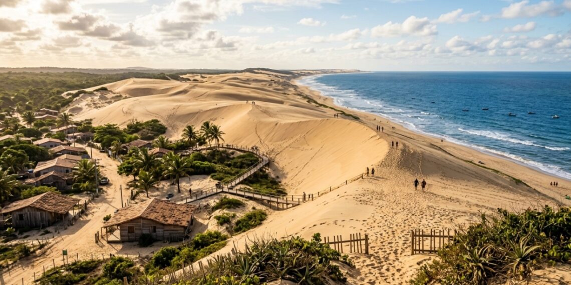 As dunas engoliram a vila inteira, e a torre da igreja ainda aparece na areia do litoral capixaba