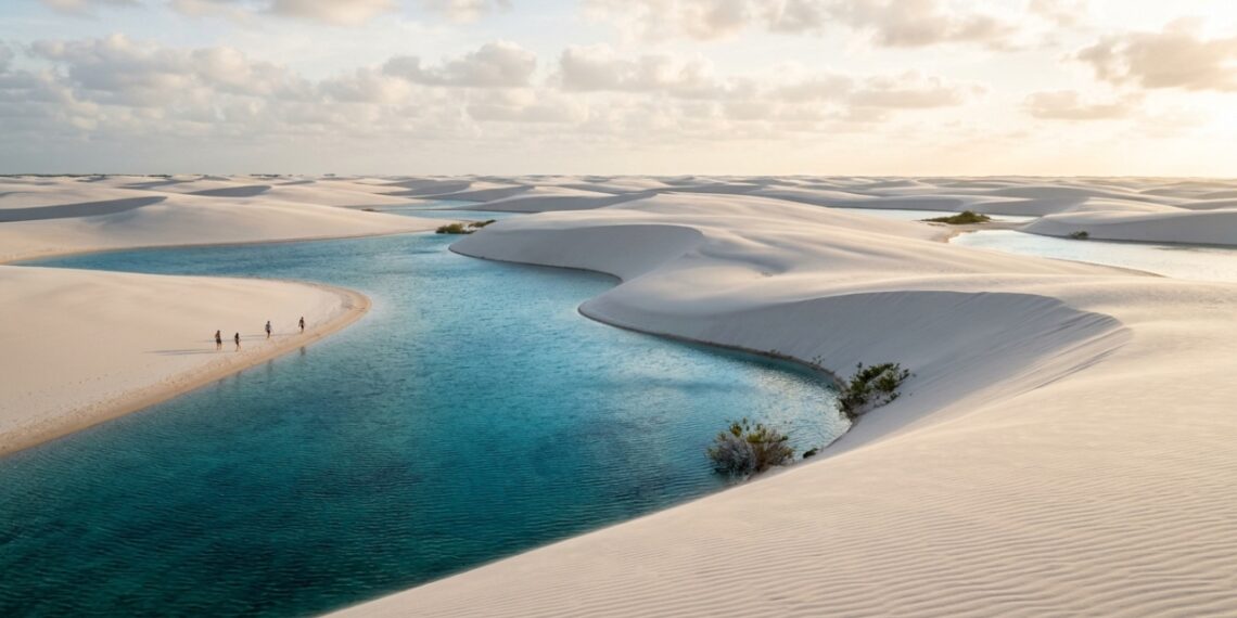Fenômeno natural raro onde a chuva desenha lagoas entre dunas sem fim: cenário maranhense guarda a paisagem mais exclusiva do nosso país