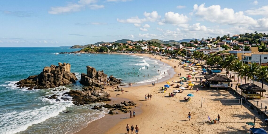 Pérola Capixaba tem falésias coloridas de até 30 metros e um nome que significa água que corre para o mar
