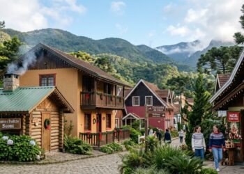 Colônia finlandesa única no país situada em clima de montanha: reduto que conserva a tradição das saunas e o encanto natalino o ano inteiro