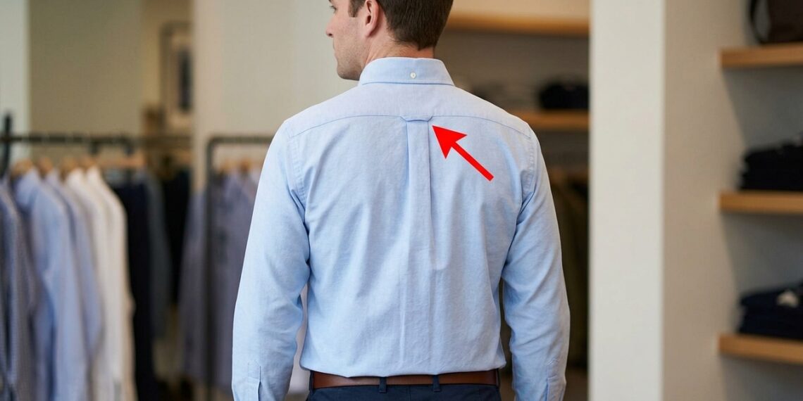 A pequena alça da camisa surgiu por um motivo bastante prático