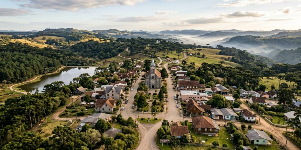 Cidade mais chuvosa do Rio Grande do Sul tem neve quase todo inverno e plátanos coloridos no outono