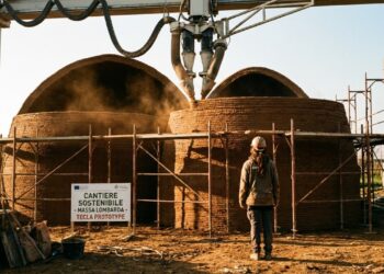 Esta casa sustentável impressa em 3D com argila local que virou destaque porque além de dispensar tijolos tradicionais utiliza a terra do próprio terreno na construção