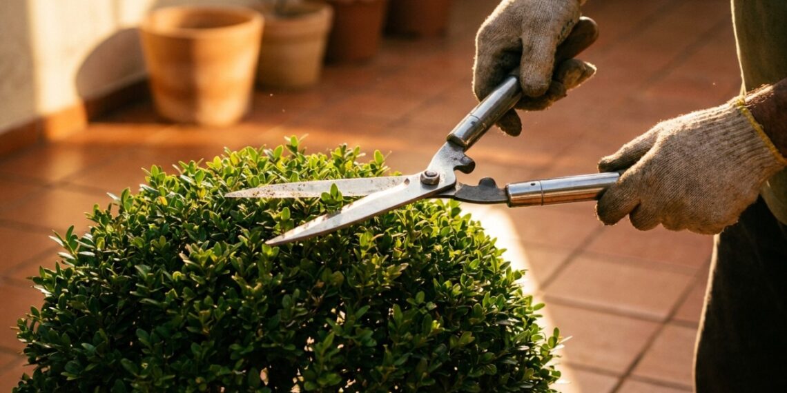 O arbusto moldável que virou moda na topiaria amadora porque além de crescer compacto, não sofre com as podas drásticas