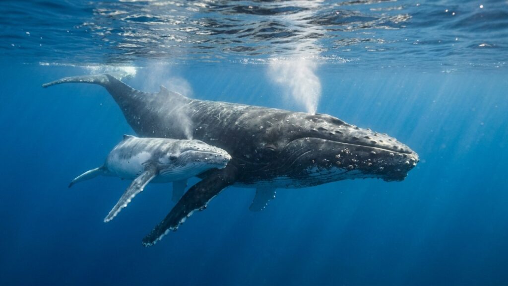A biologia marinha afirma que as baleias-jubarte que entram em descanso profundo no oceano tendem a adotar um padrão de sono muito específico e surpreendente