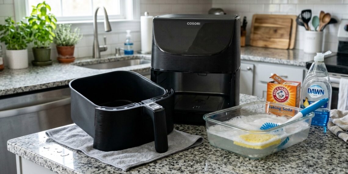 Uma simples técnica caseira no cesto da airfryer é suficiente para dissolver a gordura acumulada e restaurá-la ao estado de nova