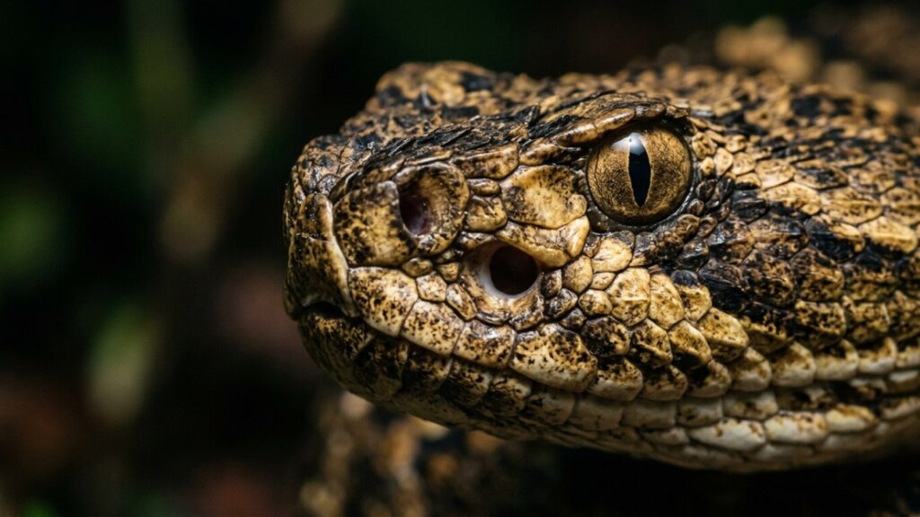 O detalhe sutil nas fossetas loreais da cascavel amazônica que permite que ela enxergue o calor de presas na escuridão da floresta
