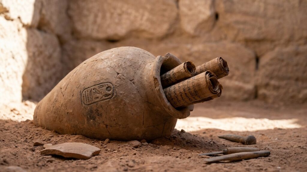 Pesquisadores encontram uma câmara mortuária intocada sob Luxor contendo dezenas de caixões pintados e papiros selados em um local onde se acreditava que tudo já havia sido escavado