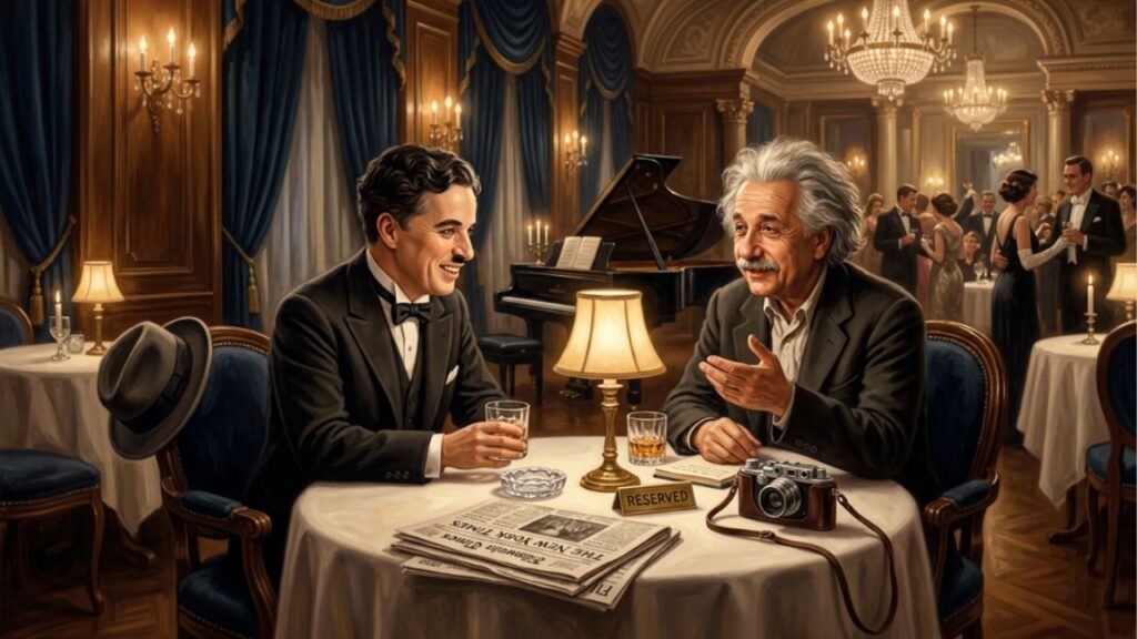 Charlie Chaplin, ao comentar a popularidade e a genialidade de Albert Einstein, falou: “A sua glória é maior que a minha. O mundo inteiro o admira, mesmo sem entender uma palavra do que você diz.”
