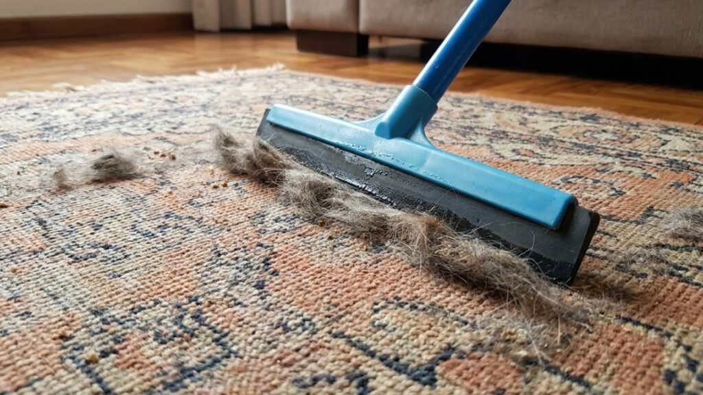 Como remover pelos de cachorro do tapete ou carpete: o truque fácil de puxar com um rodo de pia úmido que está na moda e sempre funciona