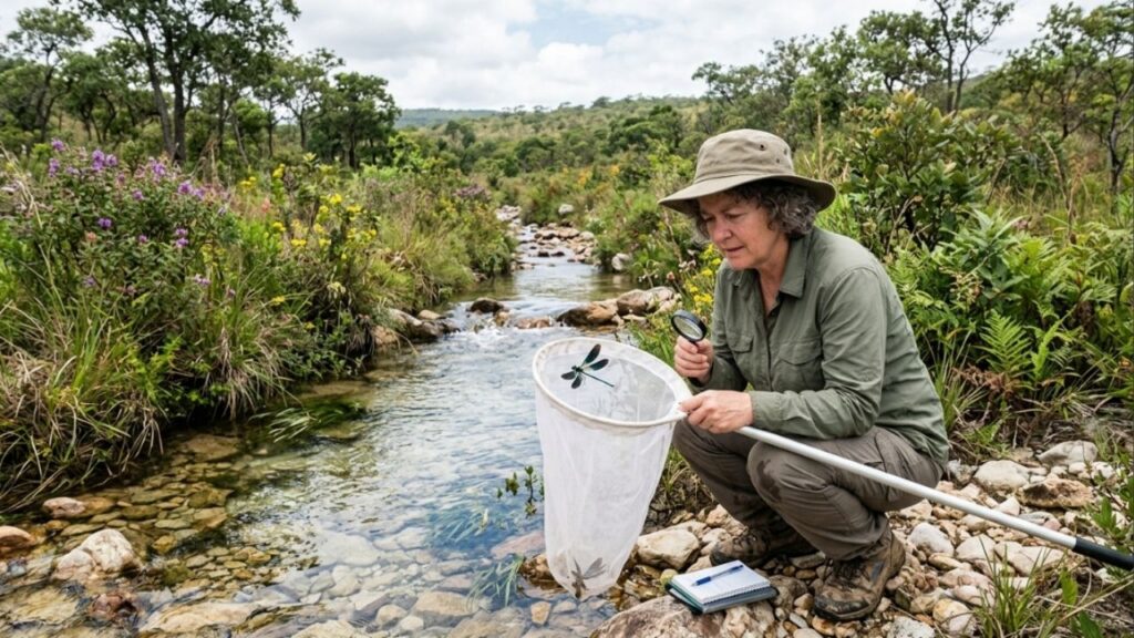 Aranha fluorescente está entre dezenas de novas espécies encontradas em um dos lugares mais ricos em vida do continente africano