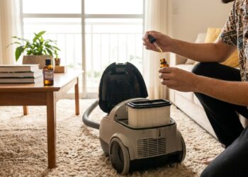 Colocar algumas gotas de óleo essencial no filtro do aspirador de pó: para que serve e como sua casa fica após a limpeza