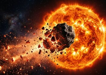 Este asteroide distante que sofreu uma fragmentação massiva surpreende astrônomos ao direcionar uma chuva de meteoritos rara em rota com a Terra