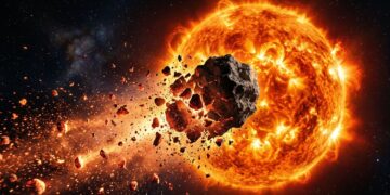 Este asteroide distante que sofreu uma fragmentação massiva surpreende astrônomos ao direcionar uma chuva de meteoritos rara em rota com a Terra