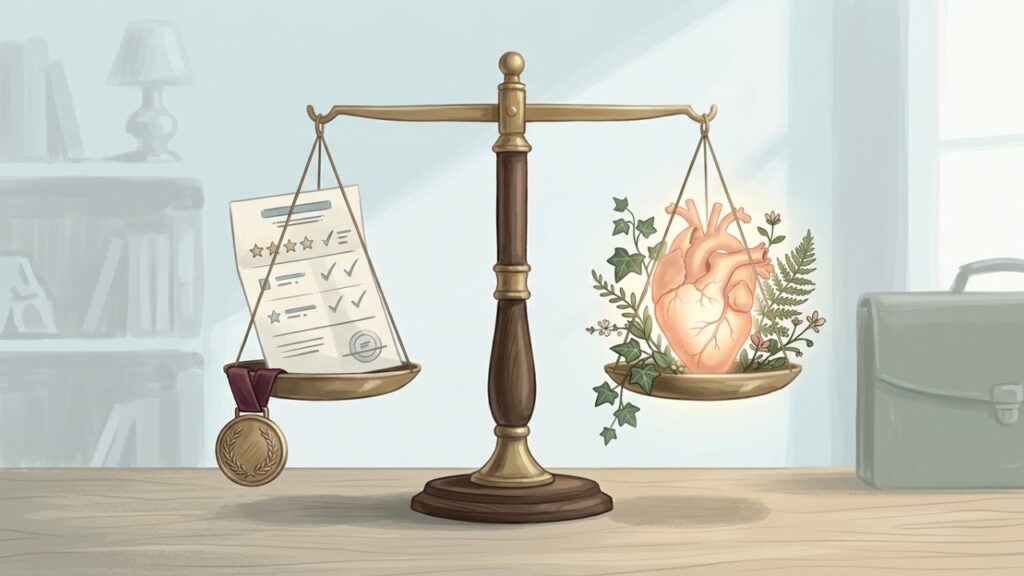 A psicologia afirma que pessoas que eram elogiadas apenas pelas notas altas na escola tendem a desenvolver um perfil emocional onde o valor pessoal é estritamente atrelado à produtividade
