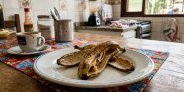 Não jogue fora a casca de banana amassada: o uso surpreendente que deixa as plantas mais fortes