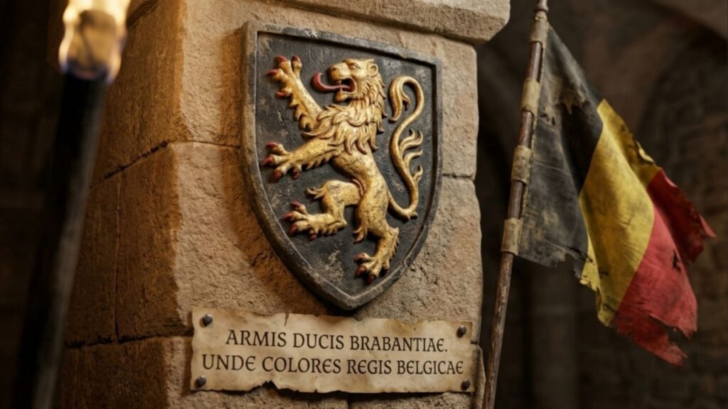 Por que a bandeira da Bélgica possui três faixas verticais nas cores preto, amarelo e vermelho, e de onde vieram essas cores?