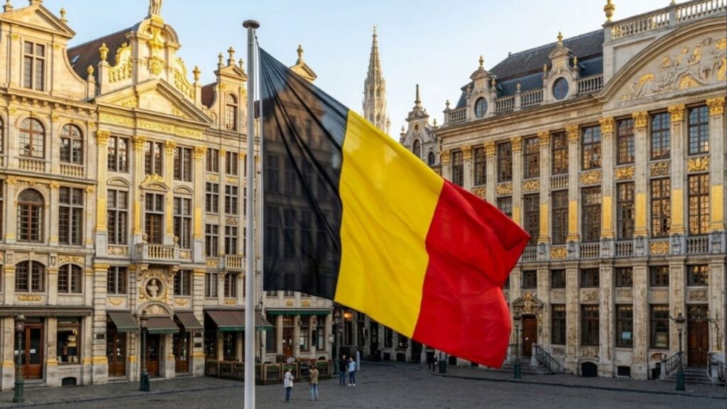 Por que a bandeira da Bélgica possui três faixas verticais nas cores preto, amarelo e vermelho, e de onde vieram essas cores?