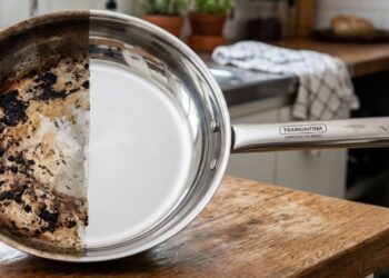 Como recuperar o brilho das panelas de inox queimadas pelo uso: o truque fácil de ferver água com bicarbonato de sódio que está na moda nas redes sociais