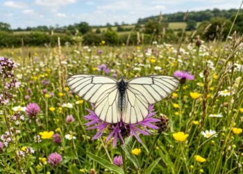 A borboleta branca de veias pretas, chamada Aporia crataegi, pode voltar em breve aos céus da Grã-Bretanha após cerca de 100 anos desaparecida
